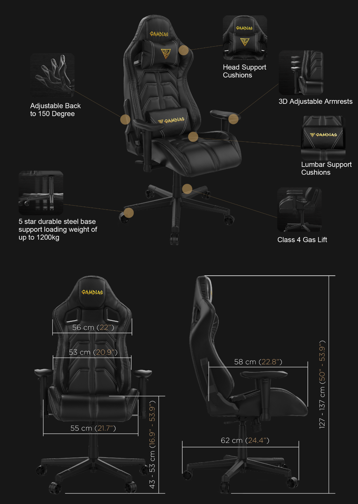 Gamdias aphrodite mf1 gaming best sale chair review